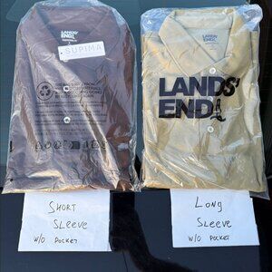 Pack of 2 Lands’ End Men’s Polo – Supima‎ Cotton, Long and Short Sleeve – Small